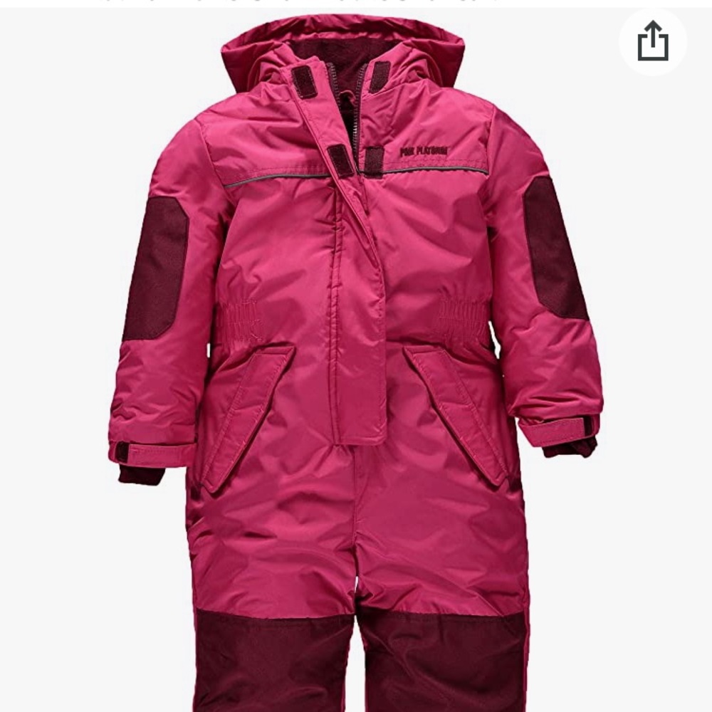 Pink platinum 4t full length snow suit